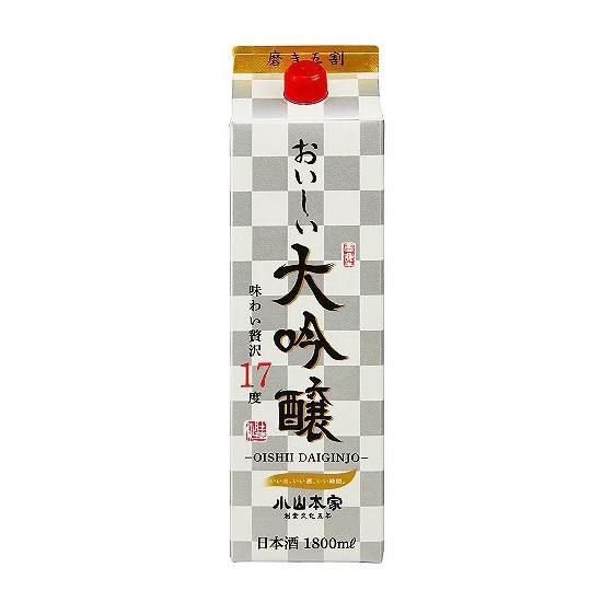 小山本家 おいしい大吟醸 パック 1800ml 6本