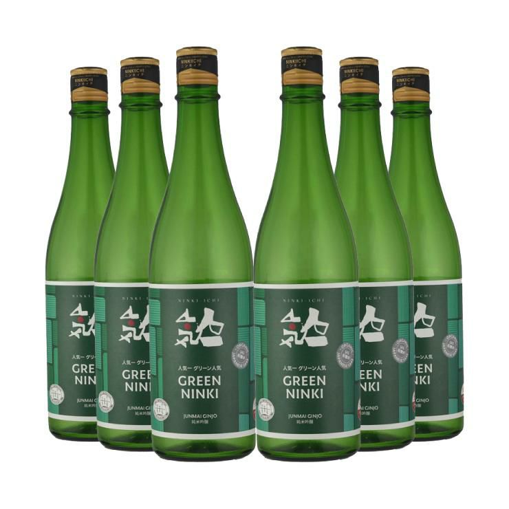 人気酒造 人気一 グリーン人気 オーガニック 純米吟醸 720ml 6本