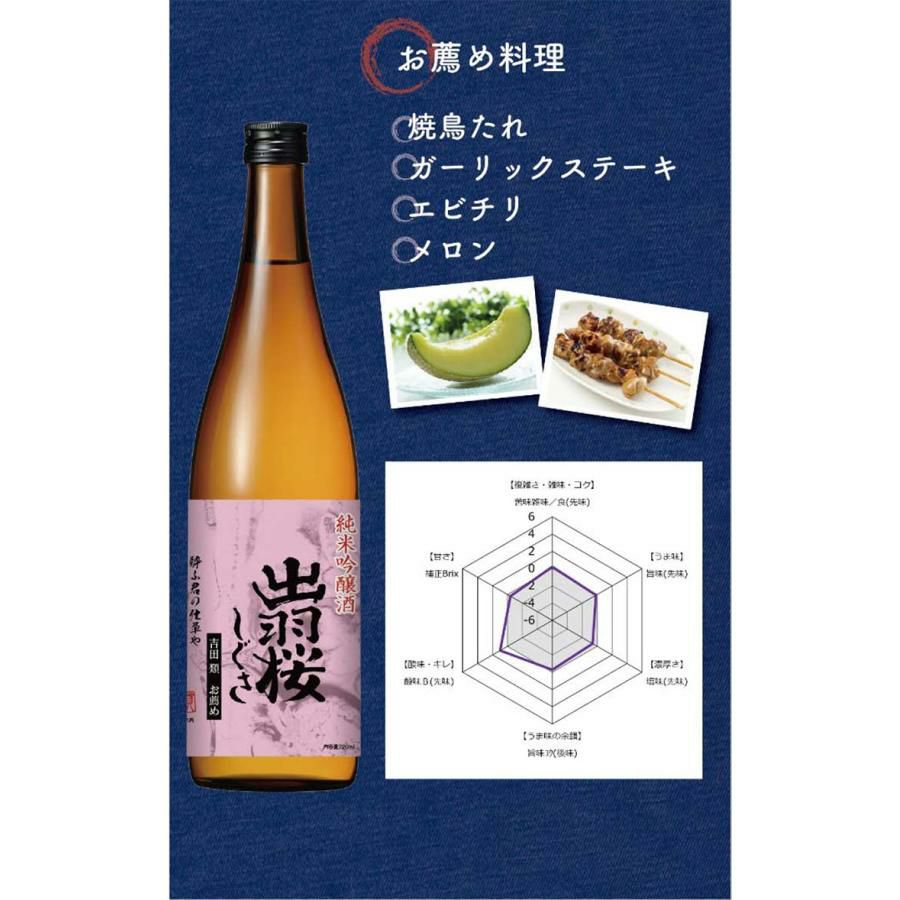 出羽桜酒造 吉田類お薦め 純米吟醸酒 出羽桜 しぐさ 720ml 12本