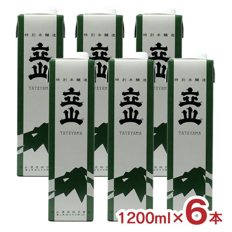 立山 特別本醸造立山 パック 1200ml 6本
