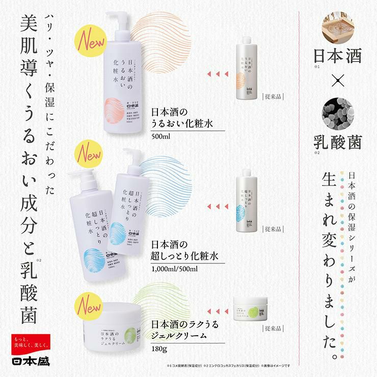 日本酒のうるおい化粧水 500ml 3本 日本盛