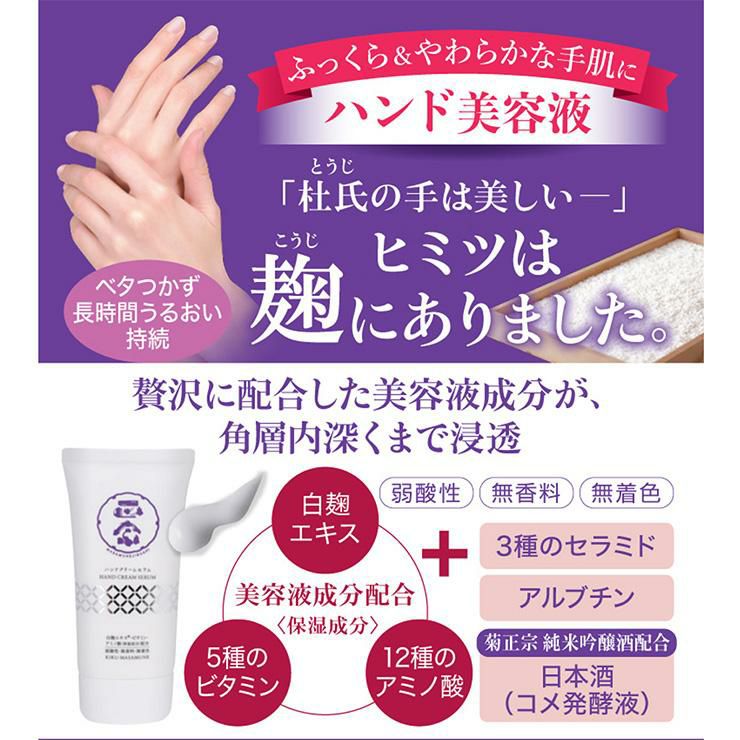 菊正宗 ハンドクリーム ハンドケア 美容液 正宗印 ハンドクリームセラム 70g 2本