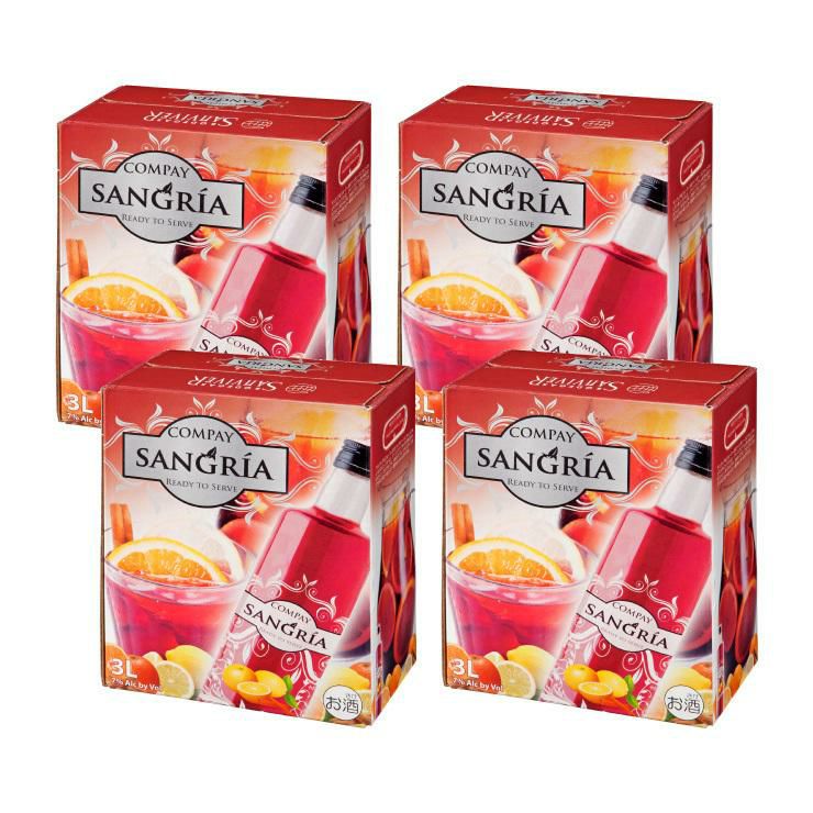 コンパイ サングリア 3000ml 4本