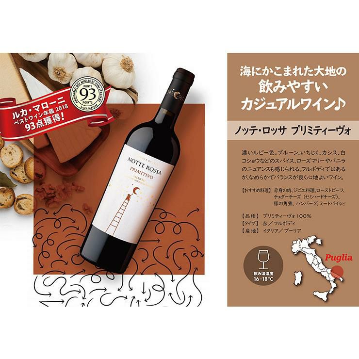 ノッテロッサ プリミティーヴォ 750ml 3本