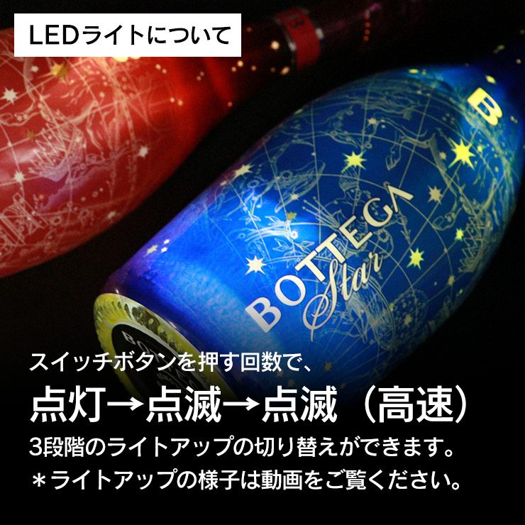 光るワイン! ボッテガ ブルースター + ピンクスター 750ml 2本セット