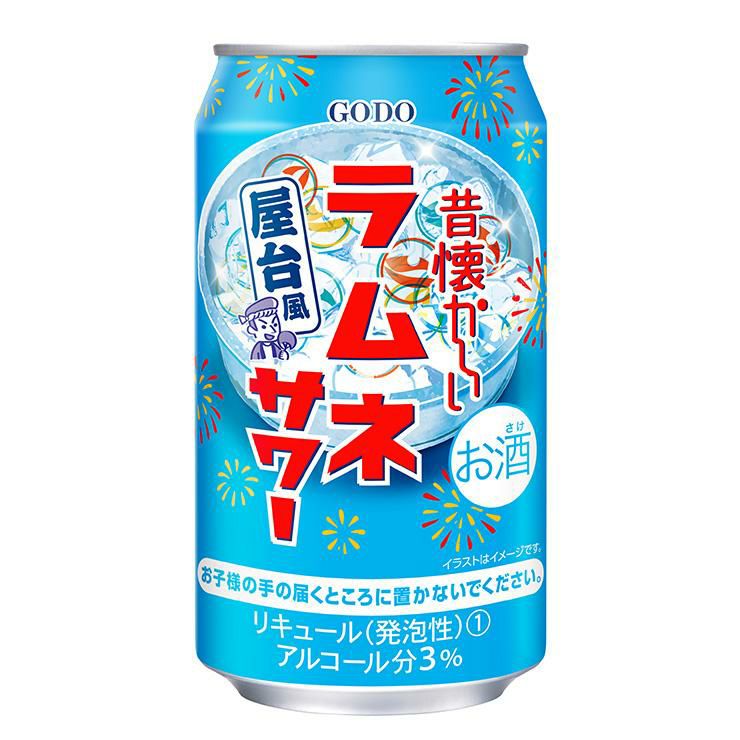 昔懐かしいシリーズ 昔懐かしいラムネサワー 屋台風 350ml 24本