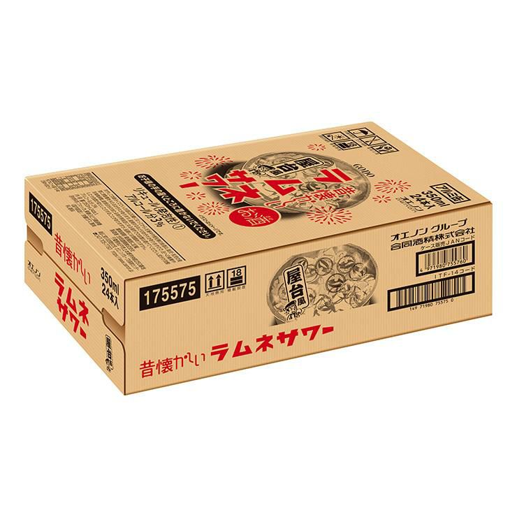 昔懐かしいシリーズ 昔懐かしいラムネサワー 屋台風 350ml 24本