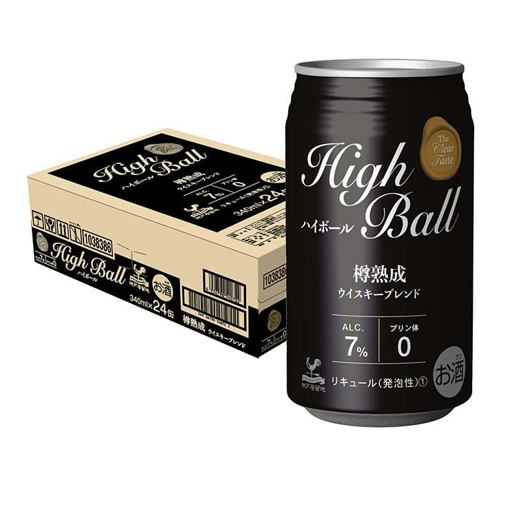 富永貿易 神戸居留地 ハイボール 缶 Alc.7% 340ml 24本