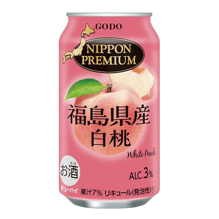 NIPPON PREMIUM 福島県産白桃 350ml 24本