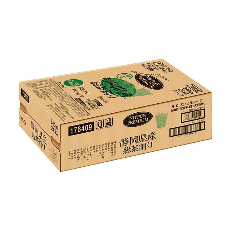NIPPON PREMIUM 静岡県産緑茶割り 340ml 24本