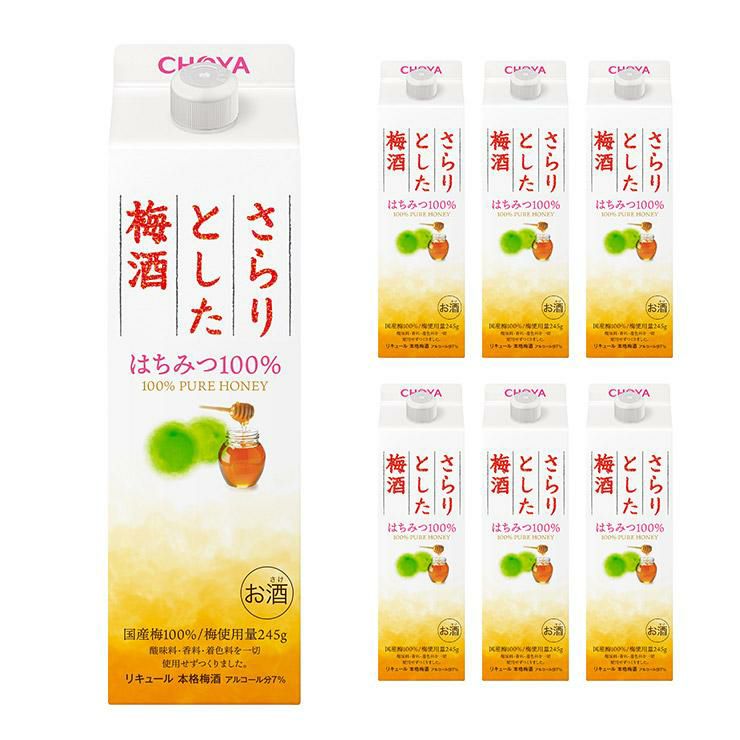 梅酒 チョーヤ さらりとした梅酒 はちみつ100％ 1L 6本