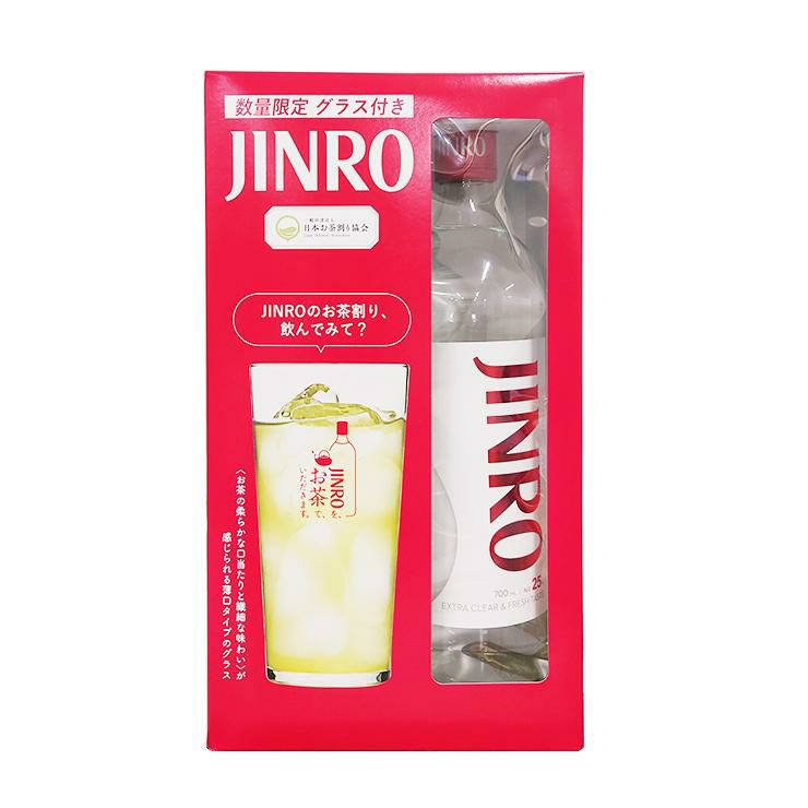 JINRO 700ml 1セット 25度 スペシャルボックス お茶割グラス付き
