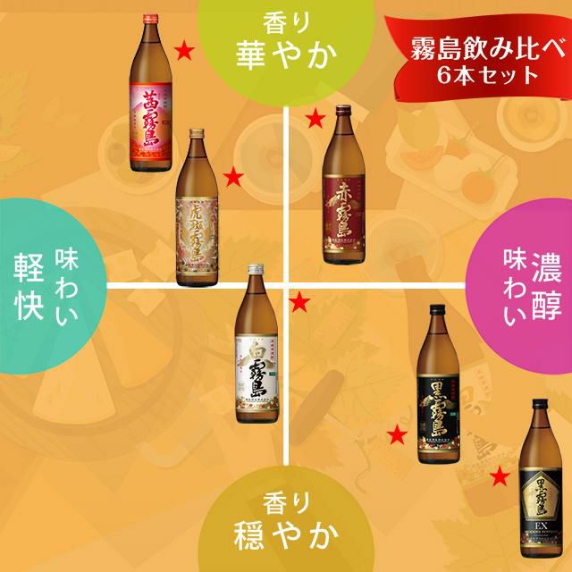 霧島 飲み比べ 6本セット 900ml 6種