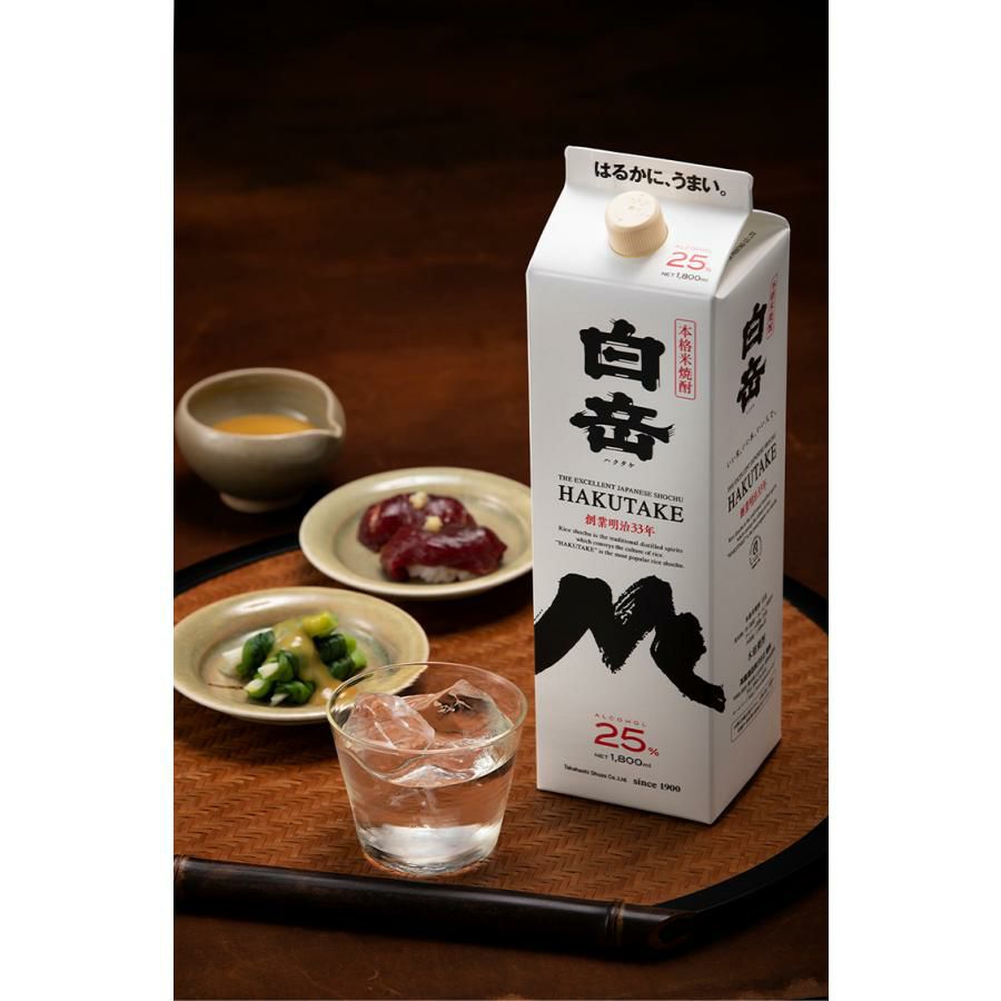 本格焼酎 白岳 パック 1800ml 6本 25度 