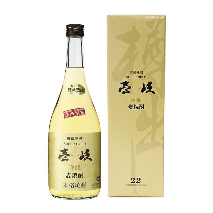 本格焼酎 麦焼酎 乙 22゜ 壱岐スーパーゴールド カートン入り 720ml 12本
