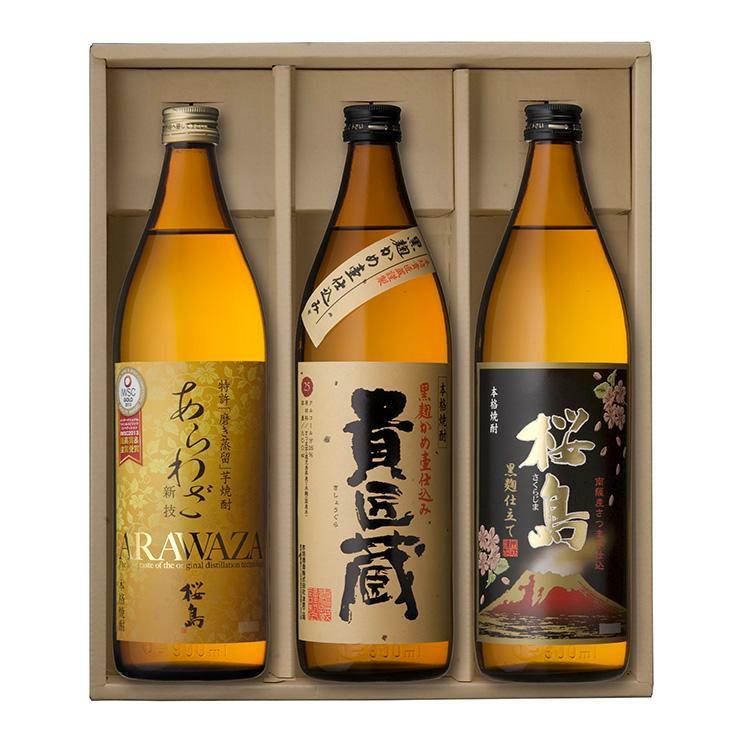 本坊酒造 本格焼酎 詰合 AKK 2700ml（900ml × 3本）