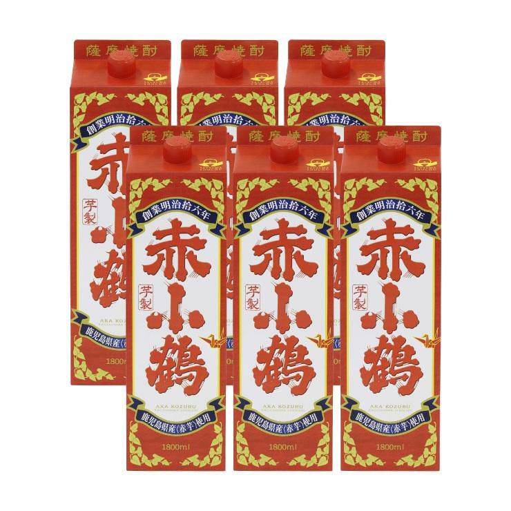 小正醸造 赤小鶴パック 1800ml 6本 