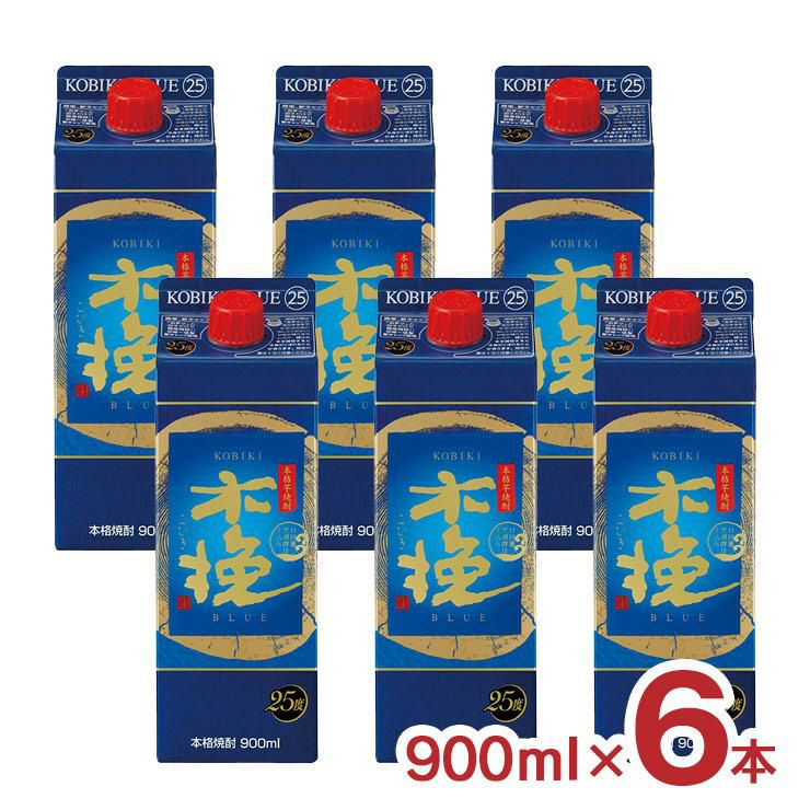 焼酎 木挽BLUE 25度 パック 900ml 6本 1ケース