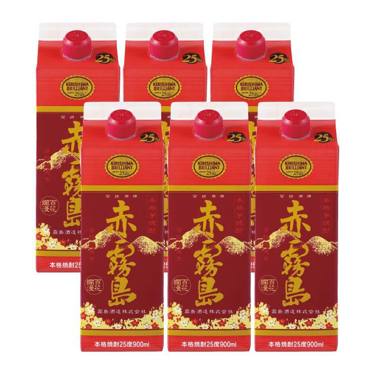 赤霧島 芋 スリムパック 900ml 6本