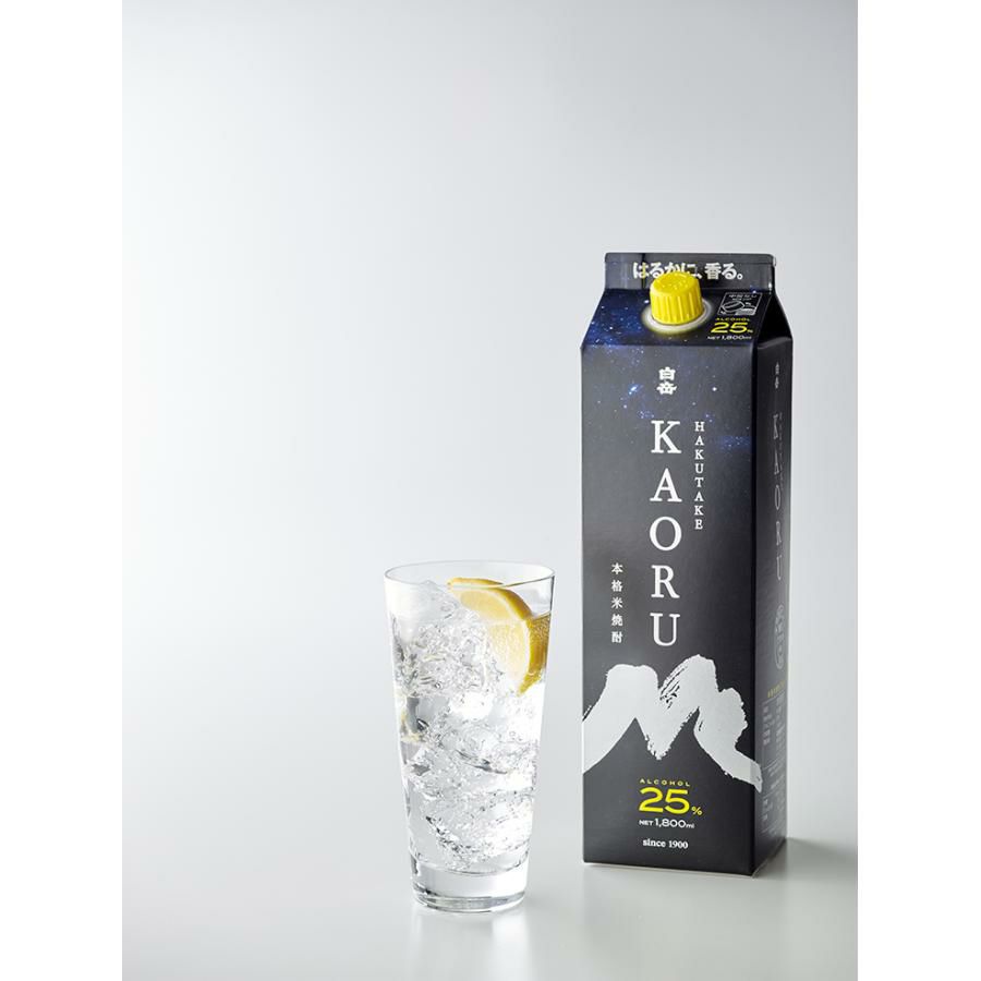 白岳 KAORU 1800ml 6本 25度 米焼酎 紙パック