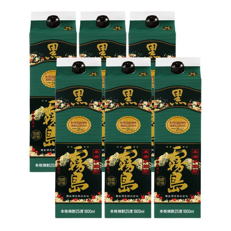 黒霧島 チューパック 1800ml 6本