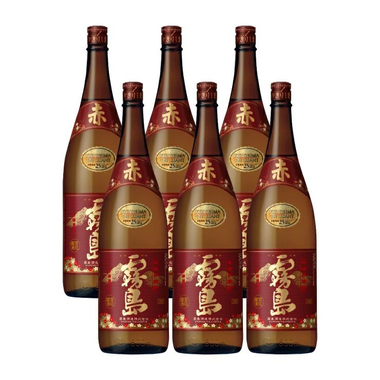  霧島酒造 乙 25度 赤霧島 芋 1800ml 6本