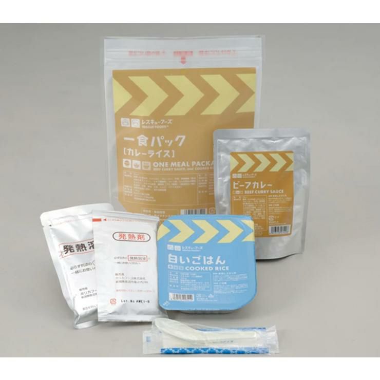 リカフーズ レスキューフーズ 一食パック カレーライスみそ汁付 540g 12個