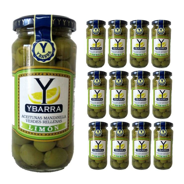 イバラ スタッフドオリーブ レモン 240g 12個