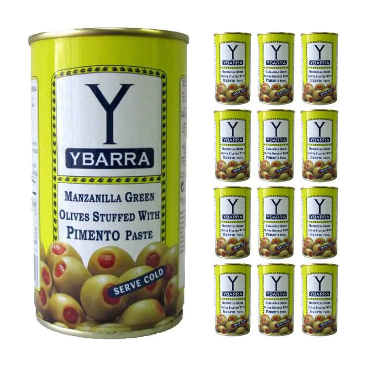 イバラ ピメント グリーンオリーブ 缶 350g 12個 