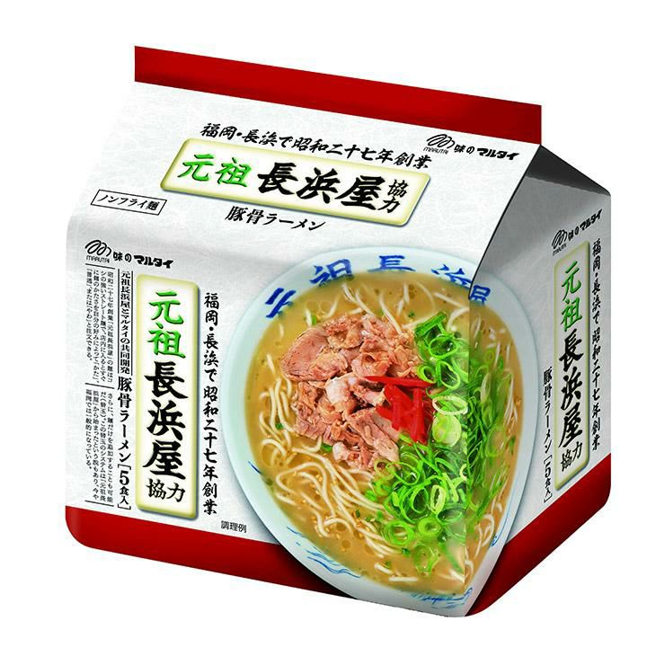 マルタイ 元祖長浜屋協力 豚骨5食入 6個