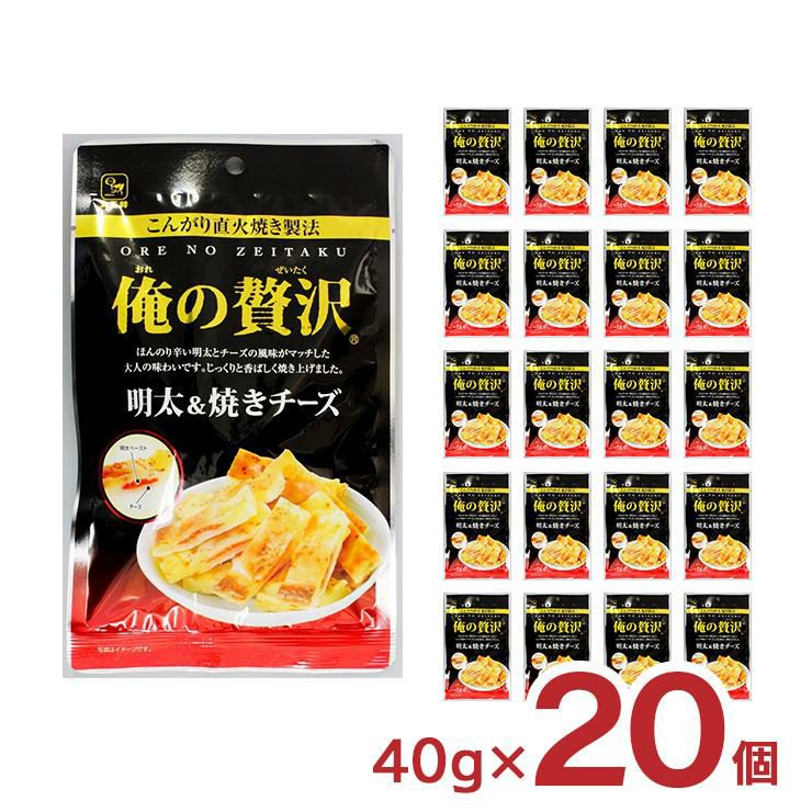 カモ井食品 俺の贅沢 明太＆焼きチーズ 40g 20個 
