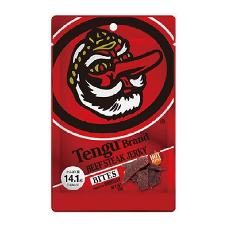 テング ビーフステーキジャーキー バイツ ホット 30g 6個