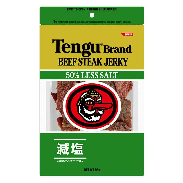 テング ビーフステーキジャーキー オリジナル 50% 減塩 93g 4個