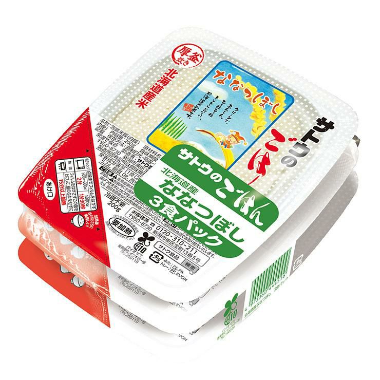 サトウ食品 サトウのごはん 北海道産ななつぼし 200g 3食パック×12個 36食