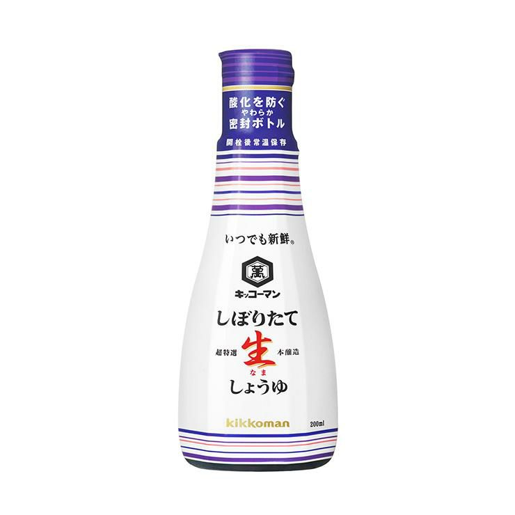 キッコーマン 醤油 いつでも新鮮 しぼりたて生しょうゆ 200ml 12本 