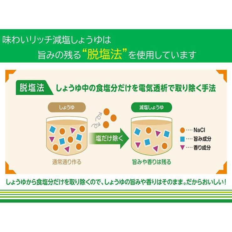 キッコーマン 醤油 いつでも新鮮 味わいリッチ 減塩しょうゆ 200ml 6本 