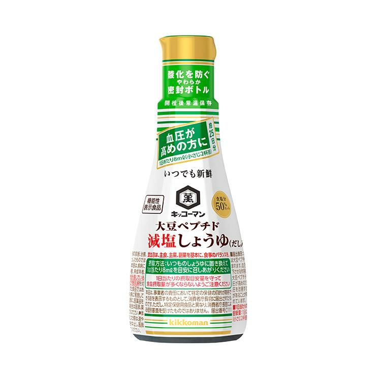 いつでも新鮮 大豆ペプチド 減塩しょうゆ だし入り 200ml 6本