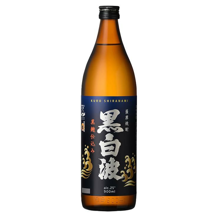 黒白波 25度 900ml 6本 瓶 芋焼酎 いも 薩摩酒造 