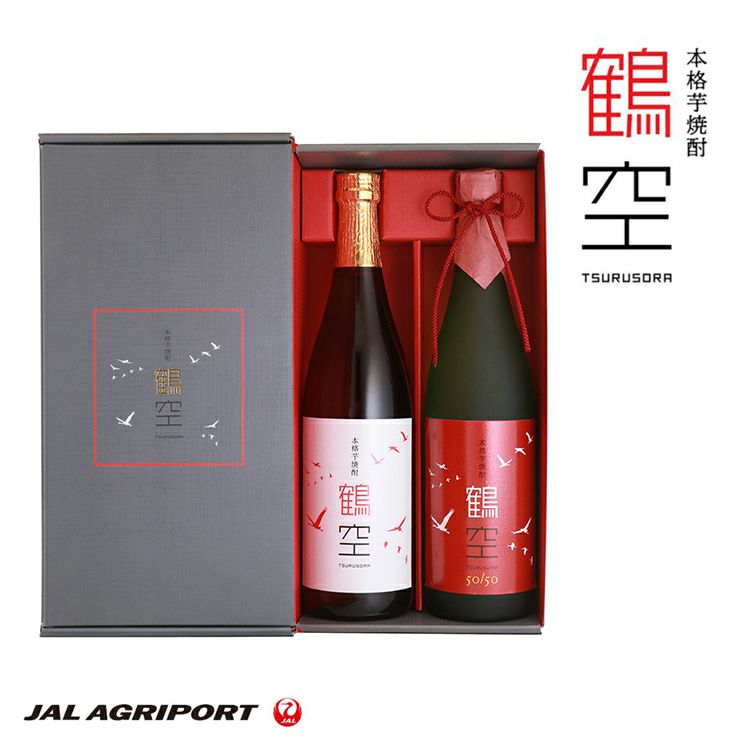 JAL 芋焼酎 鶴空 ギフトボックス 720ml 2本セット つるそら 贈答用 ギフト