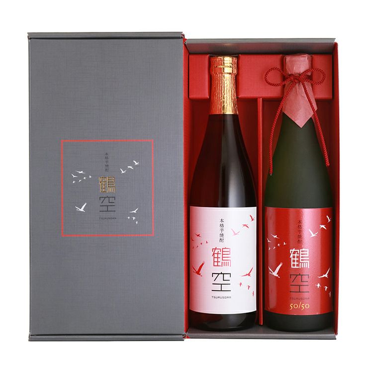 JAL 芋焼酎 鶴空 ギフトボックス 720ml 2本セット つるそら 贈答用 ギフト