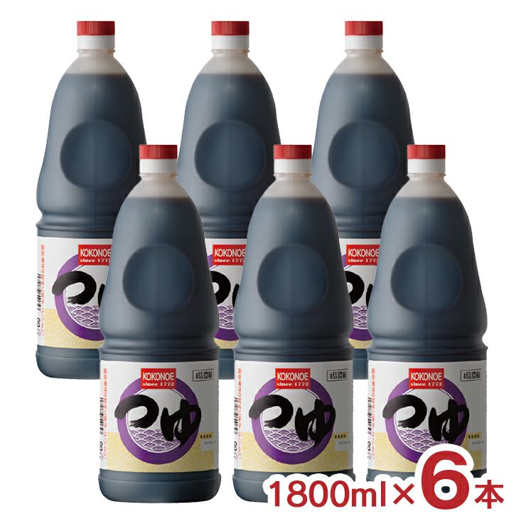 九重味醂 業務用つゆ 4倍濃縮 丸手付ポリ 1800ml 6本