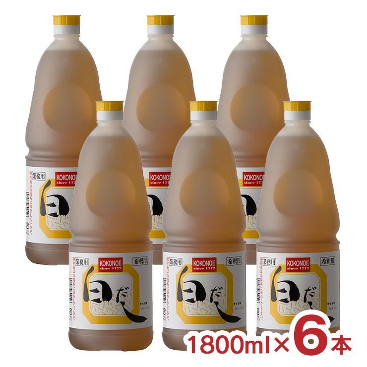 九重味醂 業務用 白だし 丸手付ポリ 1800ml 6本