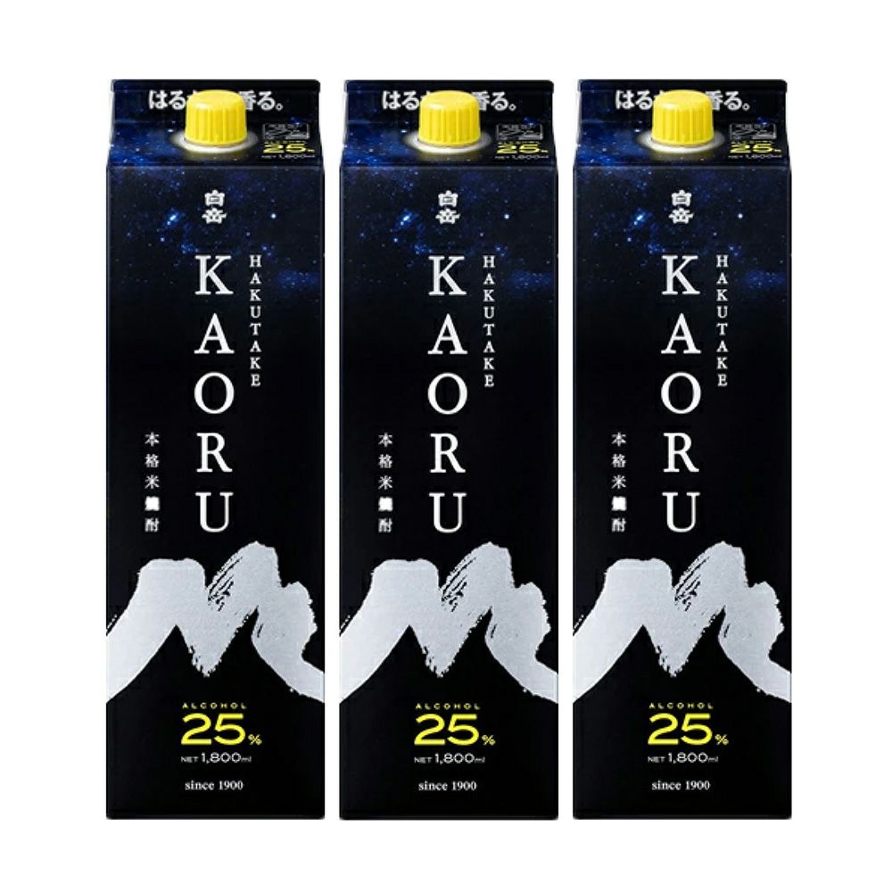 高橋酒造 本格焼酎 白岳 KAORU 1800ml 3本