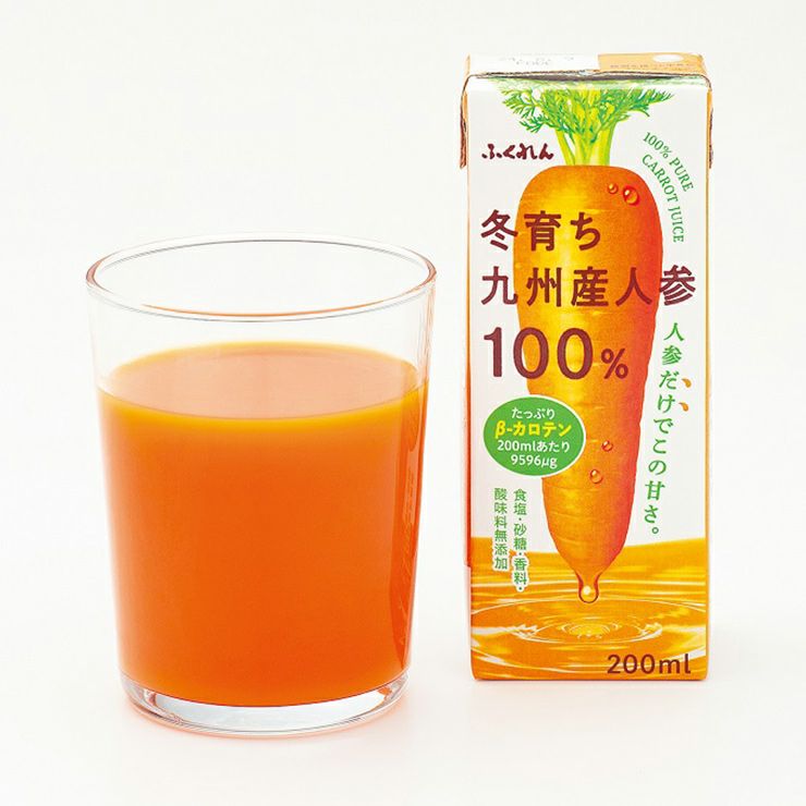 ふくれん 冬育ち九州産人参100％ジュース 200ml 24本