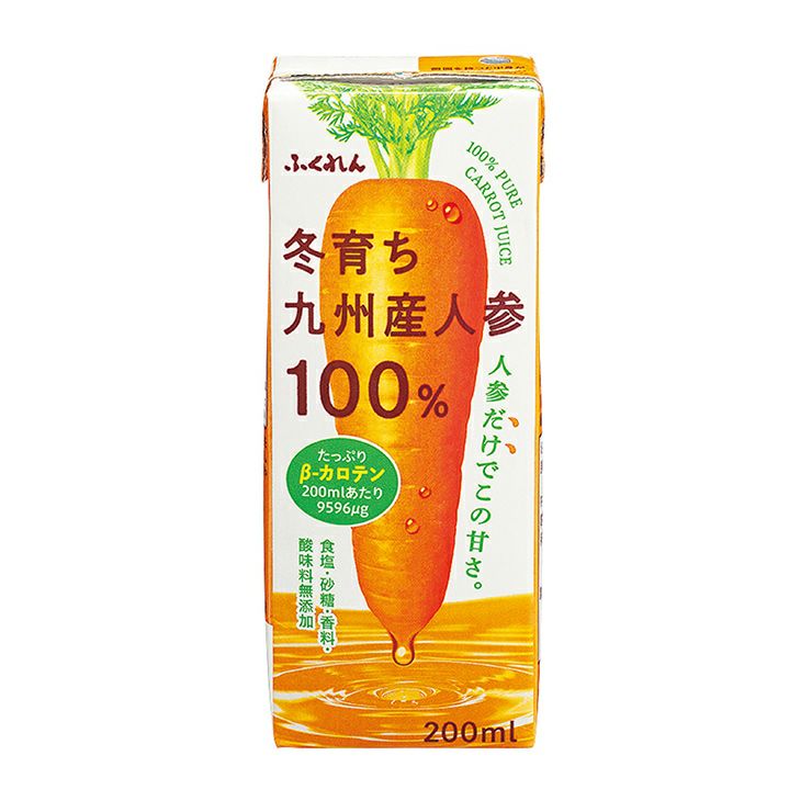 ふくれん 冬育ち九州産人参100％ジュース 200ml 96本 