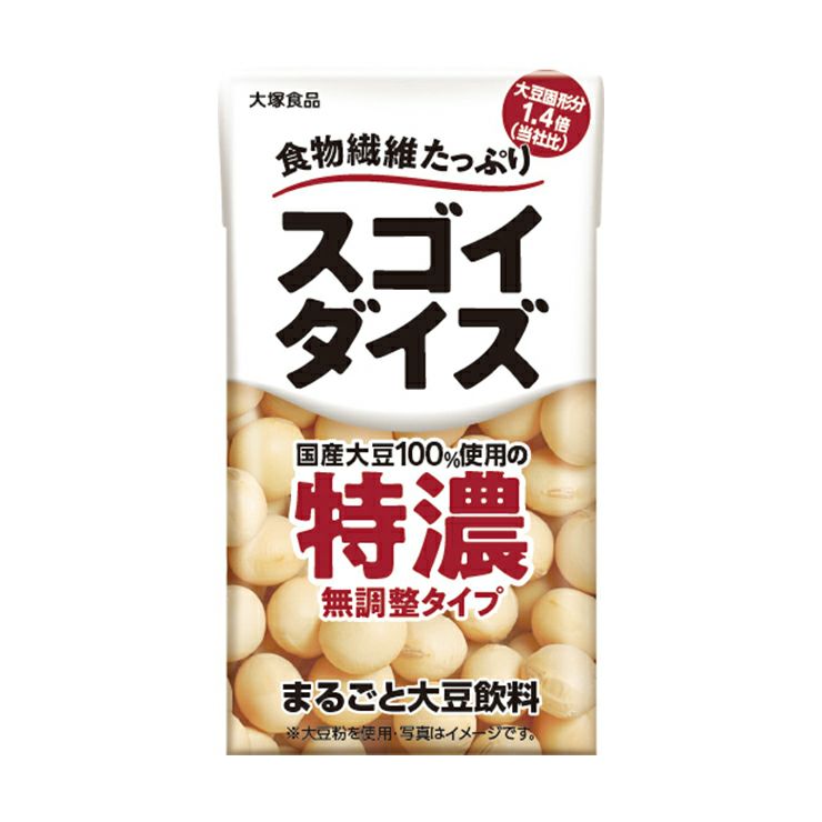 大塚食品 スゴイダイズ 無調整タイプ 特濃 125ml 24本