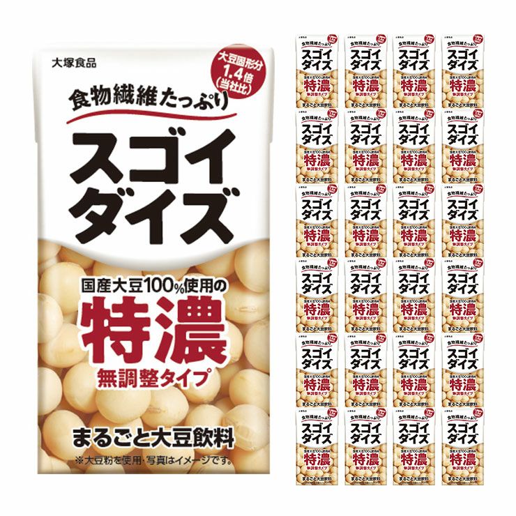 大塚食品 スゴイダイズ 無調整タイプ 特濃 125ml 24本