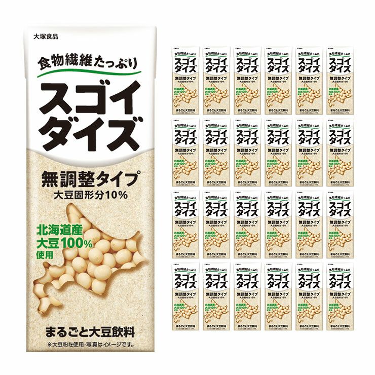 大塚食品 スゴイダイズ 無調整タイプ 200ml 24本 