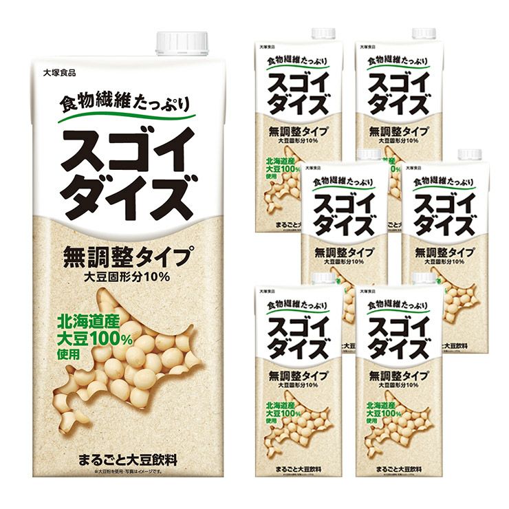  大塚食品 スゴイダイズ 無調整タイプ 1000ml 6本
