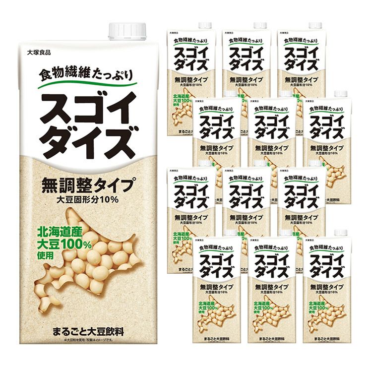 大塚食品 スゴイダイズ 無調整タイプ 1000ml 12本